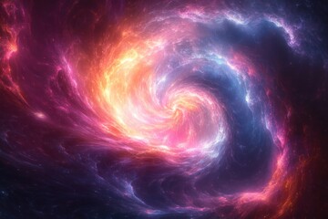 Cosmic vortex swirling nebulae in space background