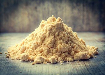 Vintage Style Photo: Vanilla Protein Powder, Light Beige Pile