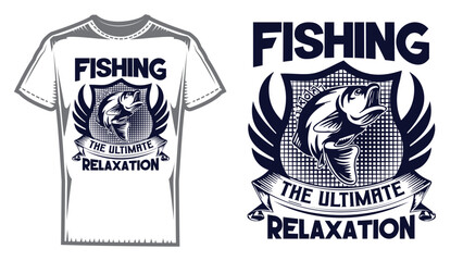 Obraz premium Fish hunting t-shirt design. Fishing t-shirt.