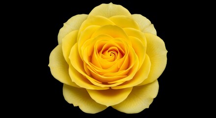Yellow Rose Isolated on Transparent PNG Background