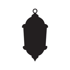 Ramzan lantern silhouette vector flat illustration design.