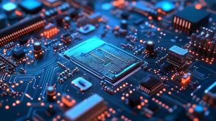 Fototapeta premium Close-Up of Circuit Board