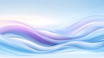 Abstract pastel blue and purple waves.
