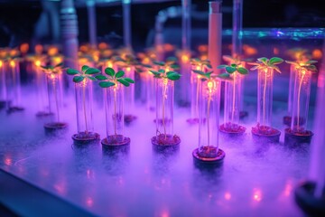 Futuristic Hydroponic Sprouts, Fresh sprouts and seedlings