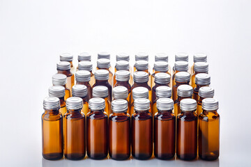 白い背景にたくさんの栄養ドリンク