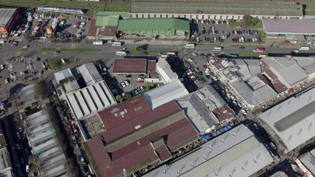 Drone aerial images of a South American city (Temuco, Chile)