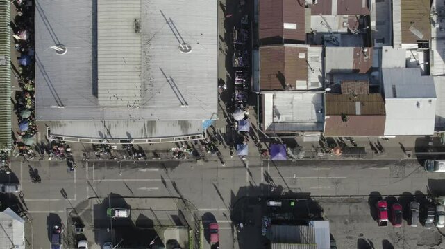 Drone aerial images of a South American city (Temuco, Chile)