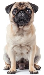 Obraz premium Adorable pet dog wallpaper with cute facial and body fur Generate AI