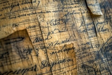 Obraz premium Crafting Memories on Old Papers With a Vintage Scrapbook Collage Design