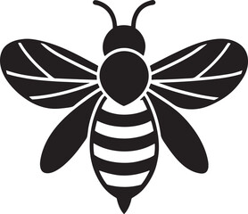 bee vector on white background