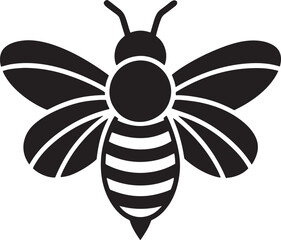 bee vector on white background