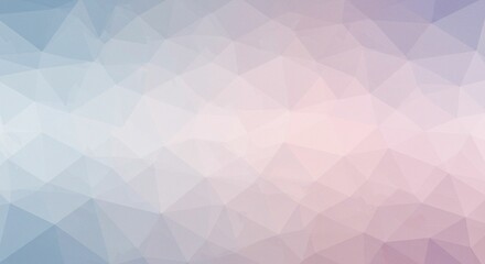 Fototapeta premium Abstract Pastel Geometric Low Poly Background Soft Pink Blue and White Triangles