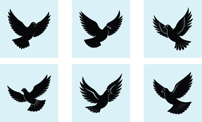 Obraz premium Flying Dove Silhouette vector