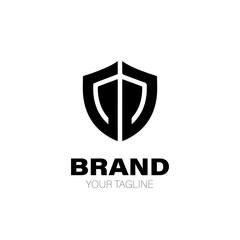 Naklejka premium Shield Logo. Shield Logo Design. Shield Logo Brand. Shield Logo Vector Design Isolated on White Background