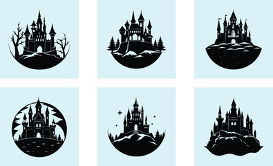 Obraz premium Castle Silhouette vector