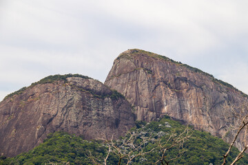 Two Hill Brother seen from the Gavea neighborhood in Rio de Janeiro.