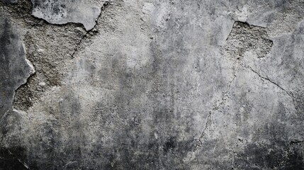 A weathered and cracked concrete wall with visible textures and damage