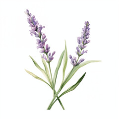 Fototapeta premium lavender isolated on white background