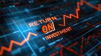 Fototapeta premium Return on Investment Concept with Financial Graph and Data Visualization 