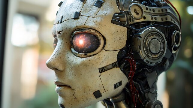 Cybernetic AI brain scanning cosmic radiation signs of extraterrestrial intelligence
