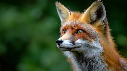 Majestic Red Fox Portrait Wild Animal, Fur, Nature, Wildlife, Keen Eyes, Alert, Beautiful