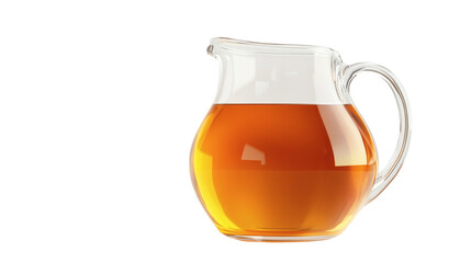 Fresh orange juice in a jug isolated on white background