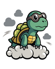 speed turtle cartoon kids color