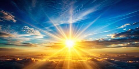 Fototapeta premium Warm Glow Sunset Sky: Blue Hour Serenity Landscape Photography