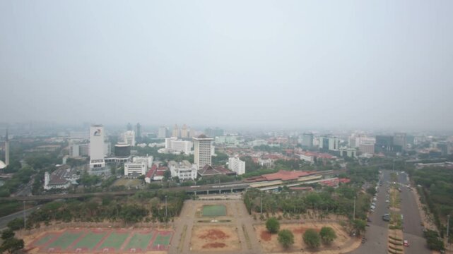 【Jakarta Indonesia】Town Buildings Monumen Nasional Tower