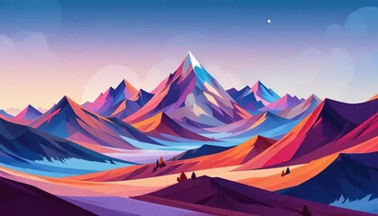 Geometric Mountain Range