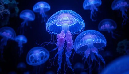 Fototapeta premium Deepsea Jellyfish Glow