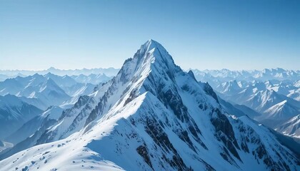 Obraz premium Breathtaking Snowy Mountain Peak