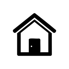 Minimalist Home Icon with Door