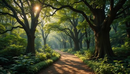 Sun-Kissed Forest Trail 9860