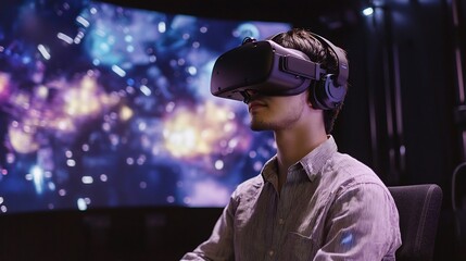 High tech VR movie theater fully immersive 360 degree cinematic experiences