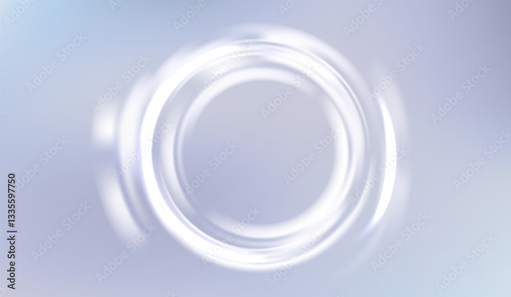 Poster white background with circular glow effect. abstract round flare halo. vector shine ring