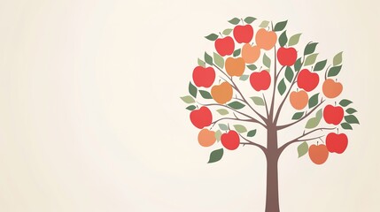 Fototapeta premium The Story Behind the Apple Tree Background on Children's Day: Exploring the Magical Connection between Innocence and Nature
