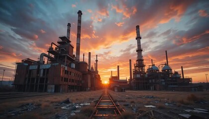 Fototapeta premium Industrial Twilight