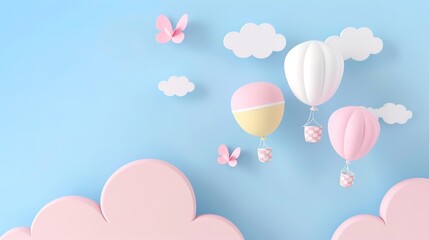 Children's Day Balloon Background: A Colorful and Dreamy Realm to Build the Fantasy World of Childhood