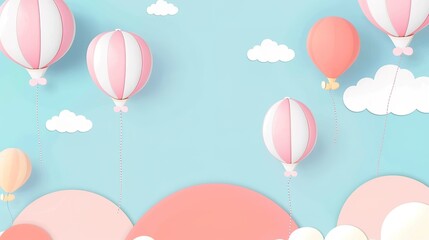 Children's Day Balloon Background: A Colorful and Dreamy Realm to Build the Fantasy World of Childhood