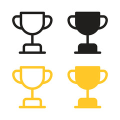 Vector Simple Trophy Icon Set