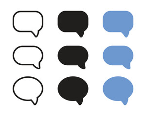 Vector Speech Bubble Icon Set. Bubble Message Icon Set