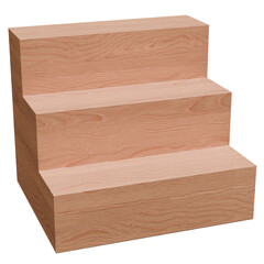 4K Black Minimalist Three-Step Display Podium 3D