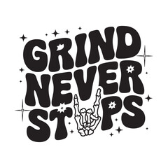 Black and white artwork with motivational phrase and hand gesture