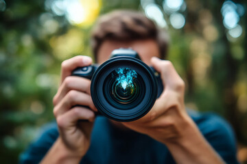 photographer with camera