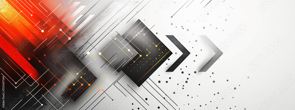 Wall mural this abstract vector background features rotating arrows and an event cycle pattern on a neutral gre