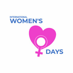 International Womens Days Logo Vector Illustration
