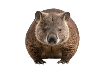 Fototapeta premium Portrait Of A Brown Possum Against Black Background