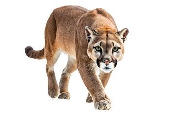 Puma Portrait Against Black Background