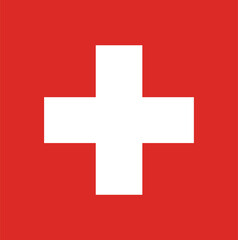 Obraz premium National Flag of Switzerland vector image
